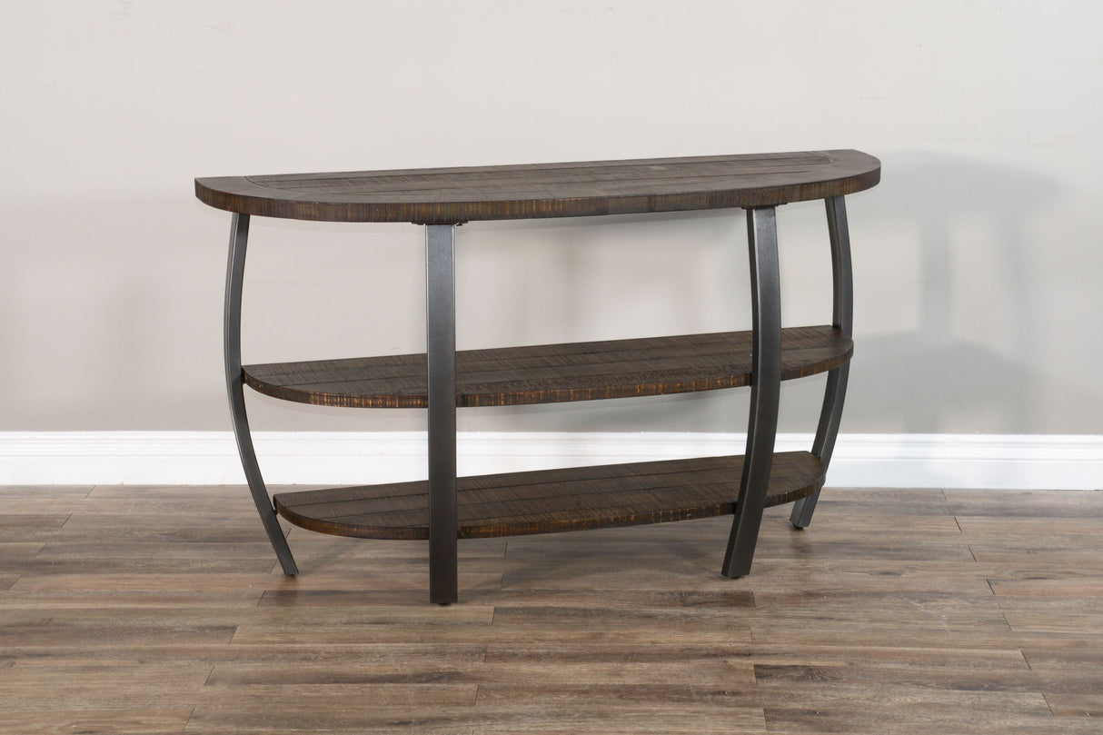 Homestead - Mahogany Wood & Metal Sofa Table - Tobacco Leaf