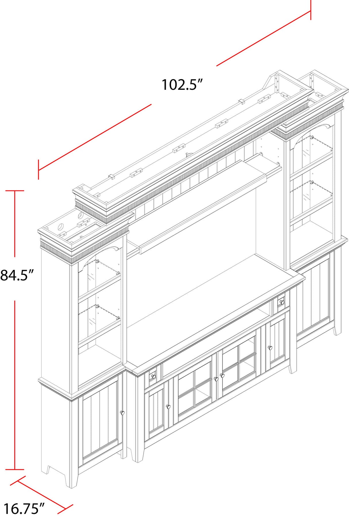 Tidewater - Console Entertainment Wall