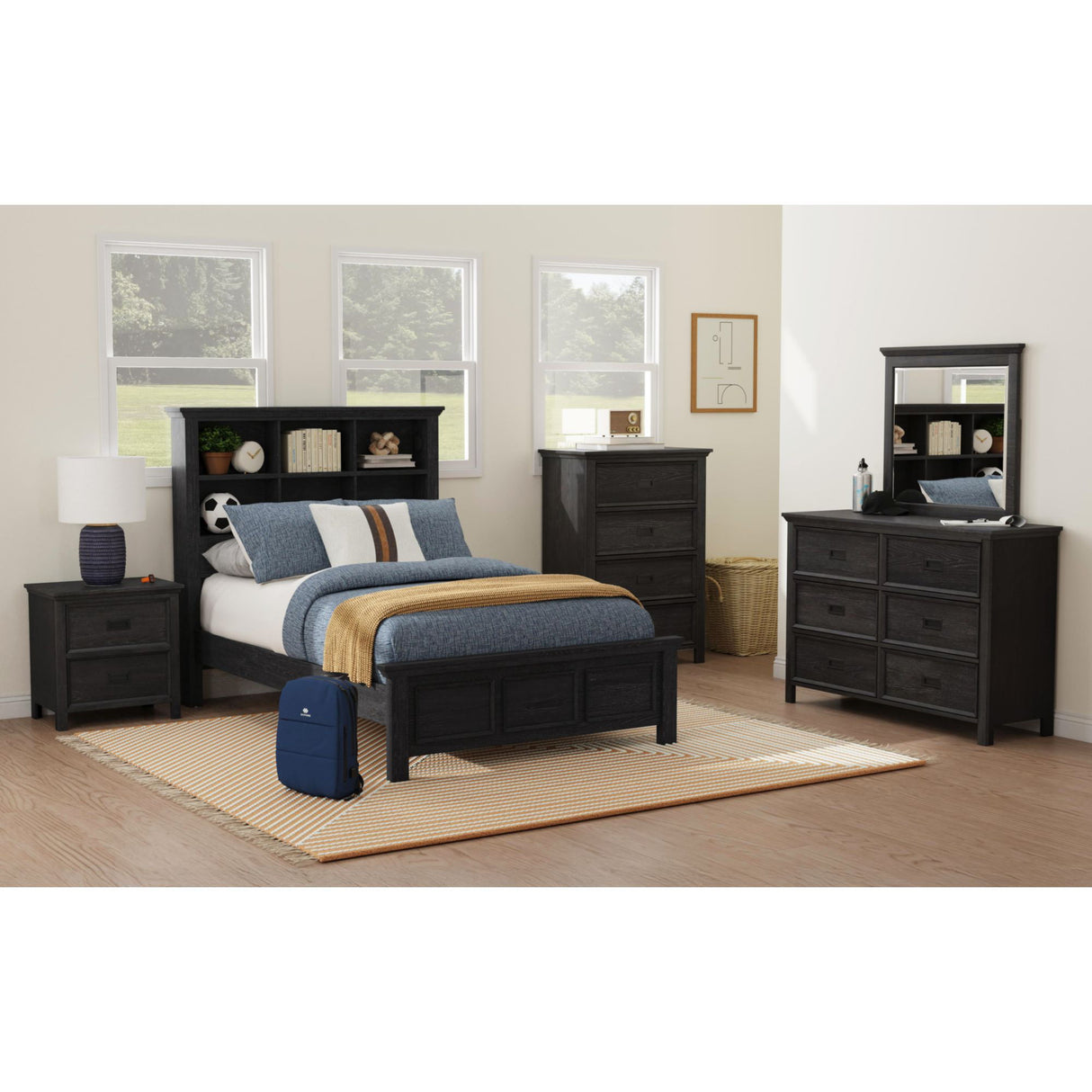 Hampton Kids - Bookcase Bedroom Set