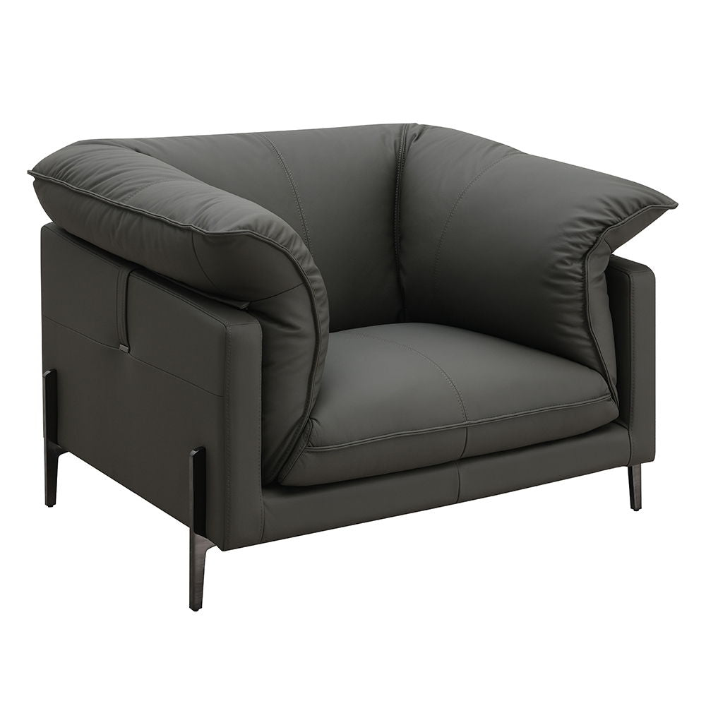 Tadi - Silla - Cuero de grano superior negro