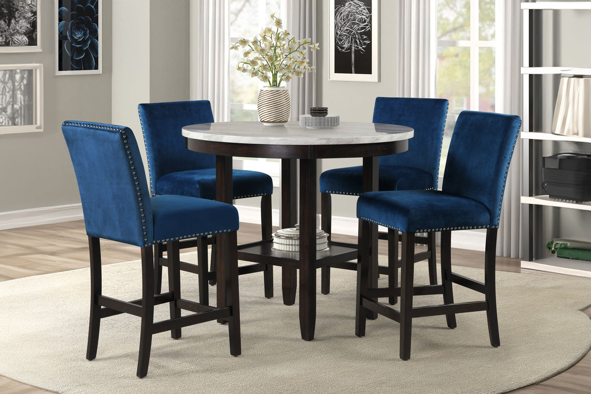 Celeste - Conjunto de mesa redonda de mostrador