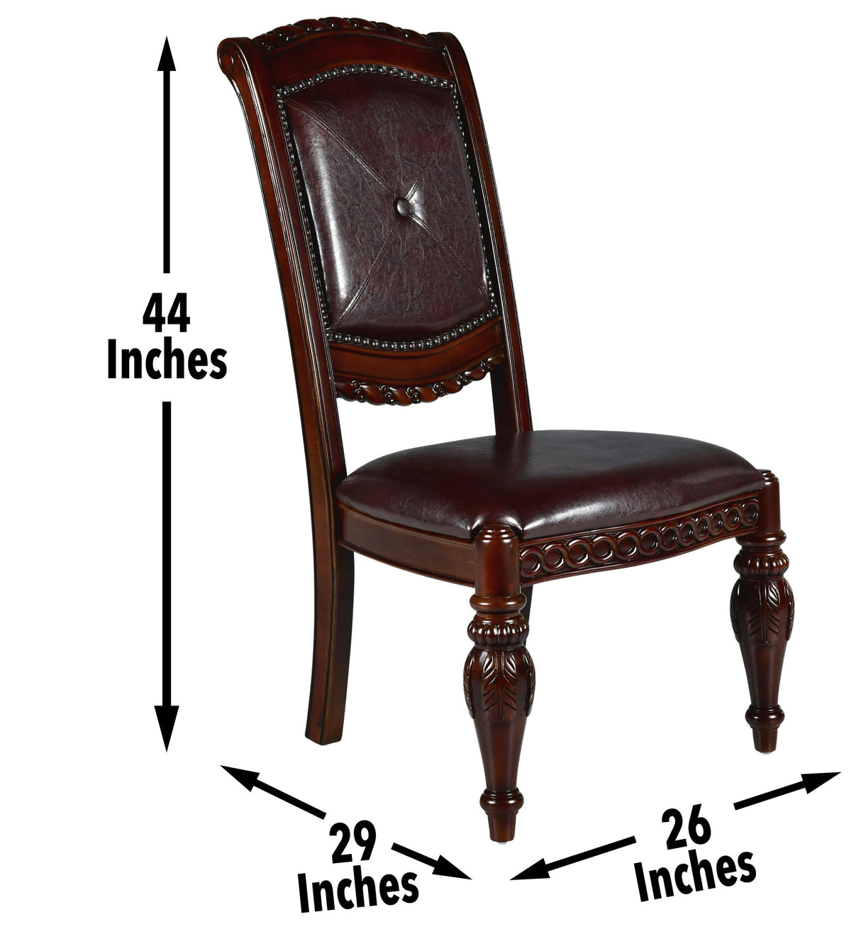 Antoinette - Side Chair - Dark Brown alternate view 2