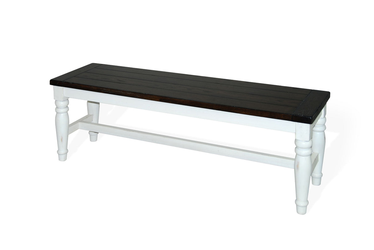 Carriage House - Bench - Cottage White / Europen Dark