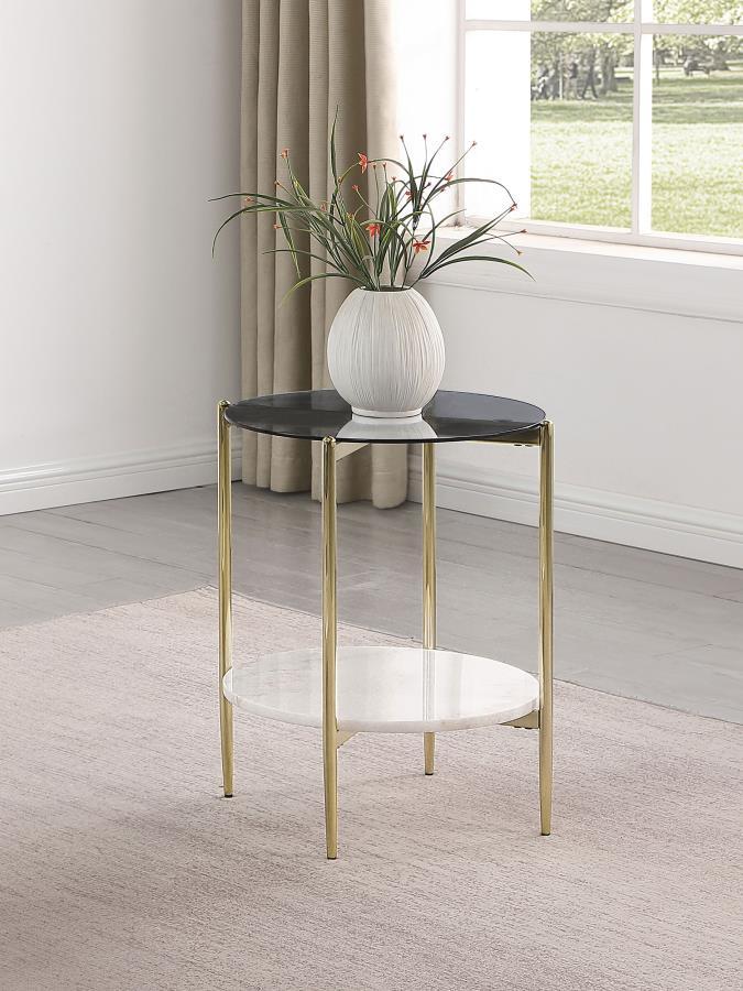 Jonelle - Round Glass Top Table