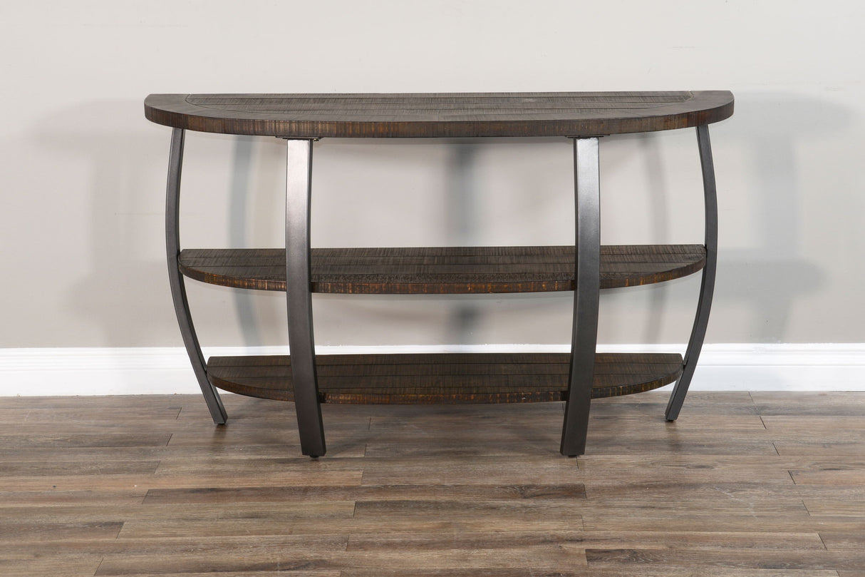 Homestead - Mahogany Wood & Metal Sofa Table - Tobacco Leaf