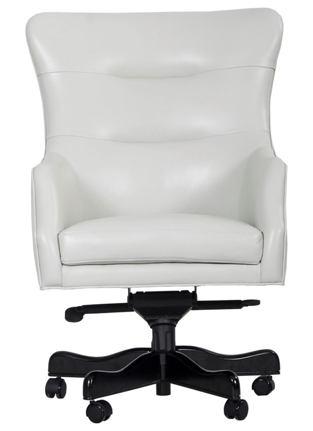 Dc#122 - Leather Desk Chair - Alabaster