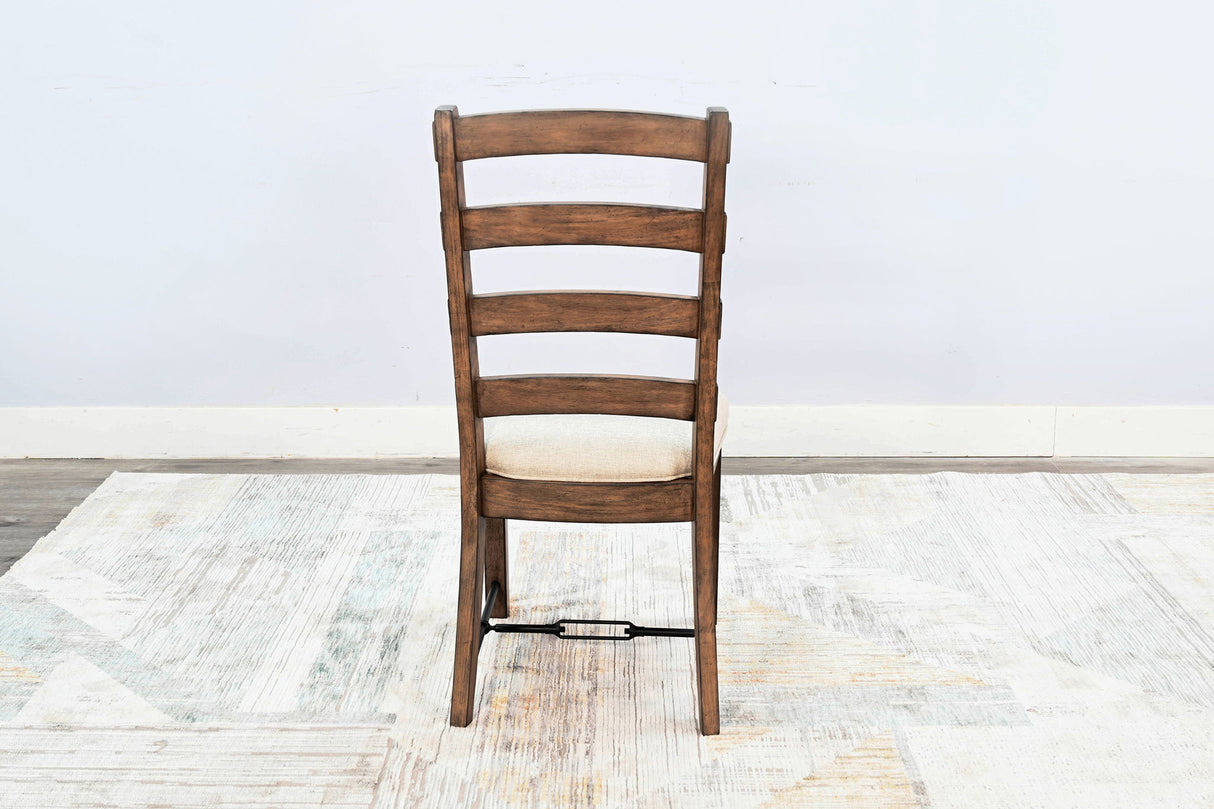 Doe Valley - Silla Yellowstone Ladderback, Asiento Acolchado (Juego de 2) - Color Ante
