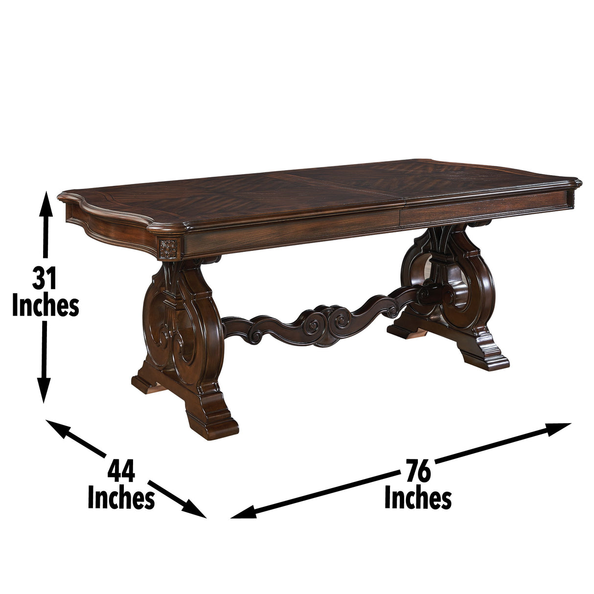 Royale - Mesa de comedor - Marrón oscuro