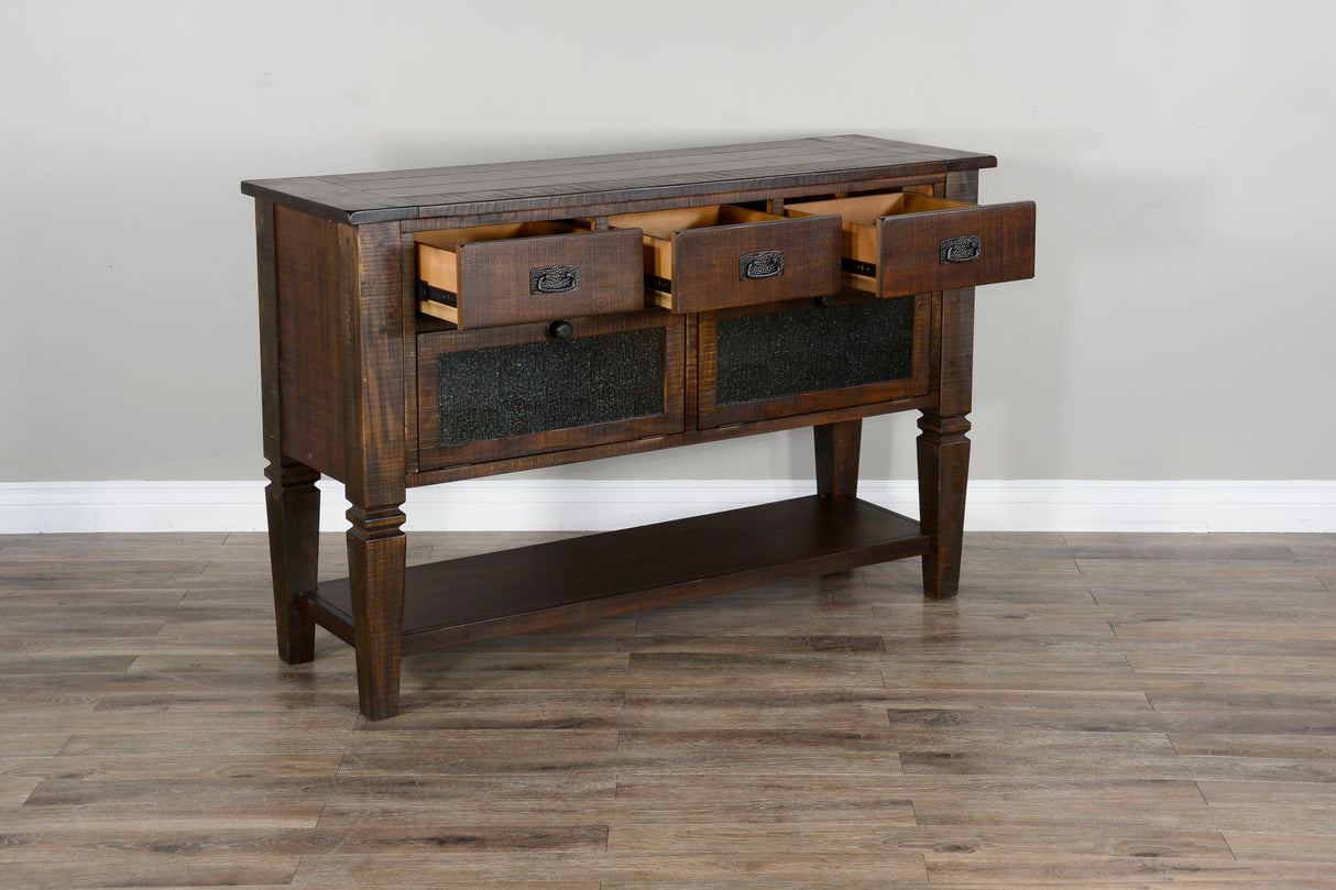 Homestead - Transitional Mahogany Wood Server - Tobacco Leaf