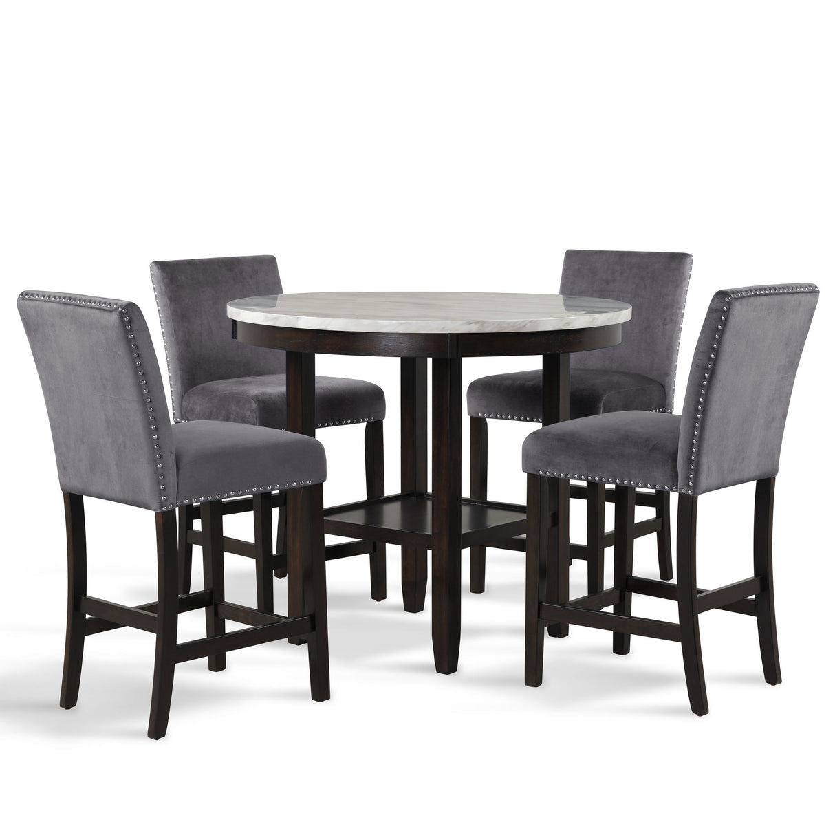 Celeste - Conjunto de mesa redonda de mostrador