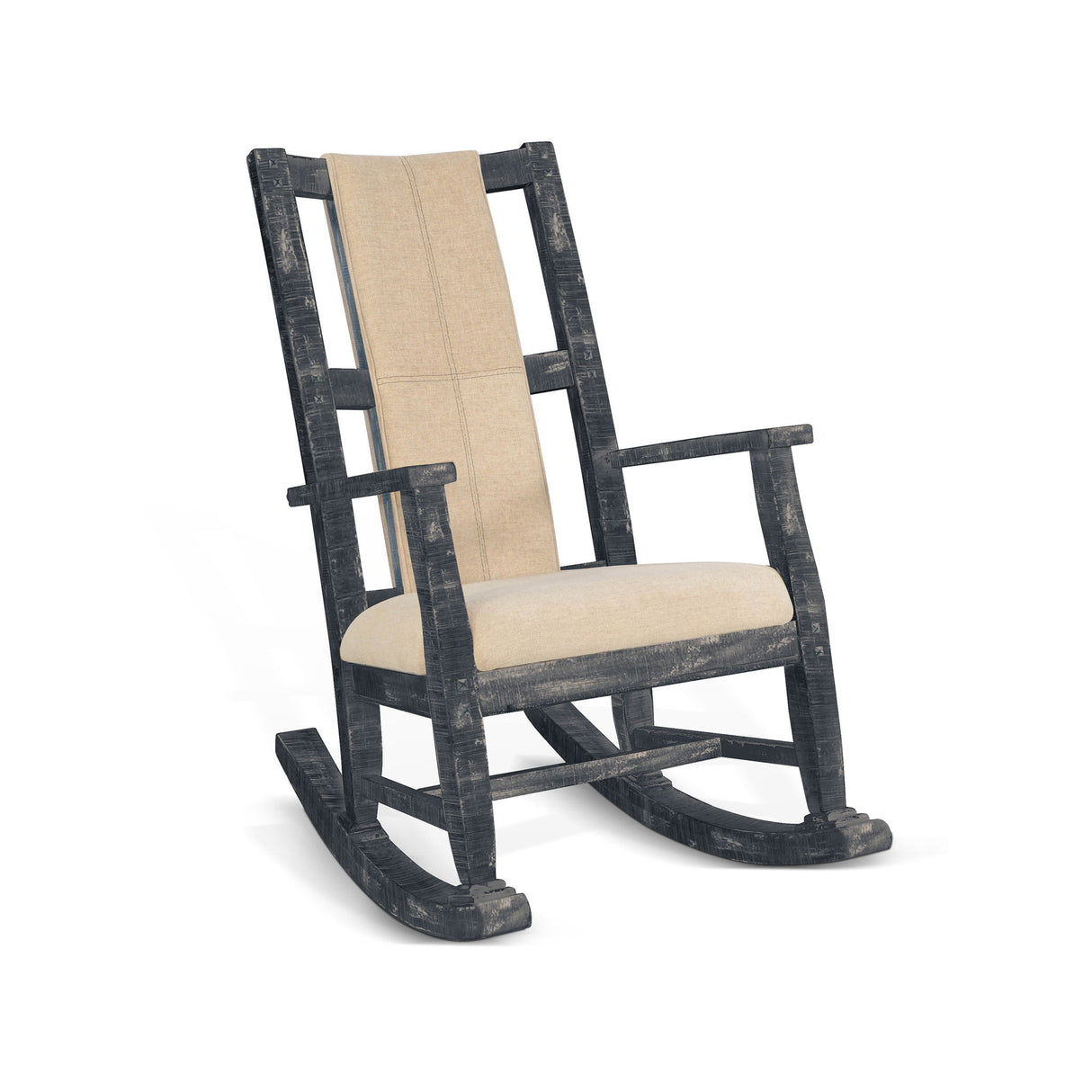 Marina - Mecedora con asiento y respaldo acolchados