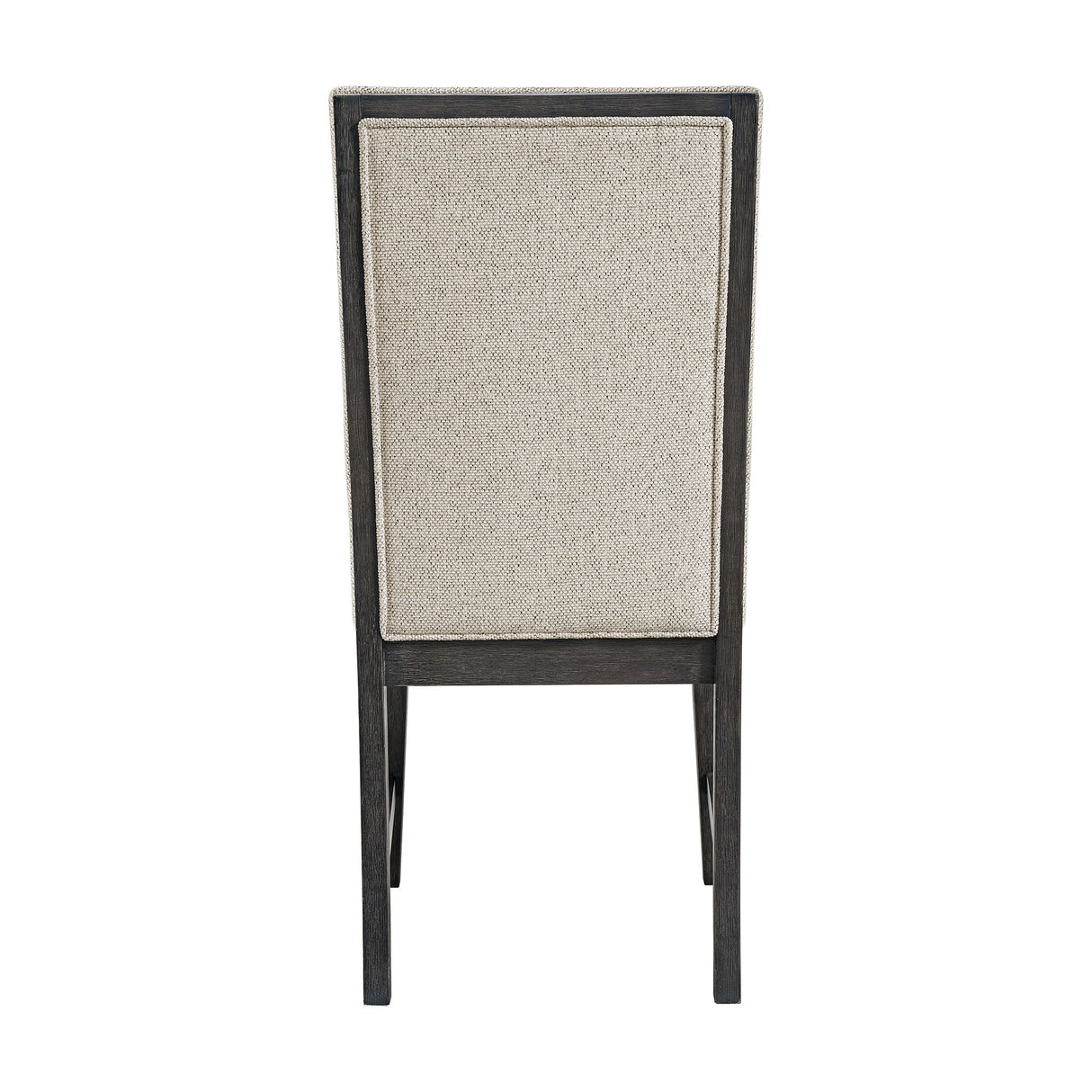 Axel - Silla de comedor tapizada (Juego de 2) - Gris claro / Espresso