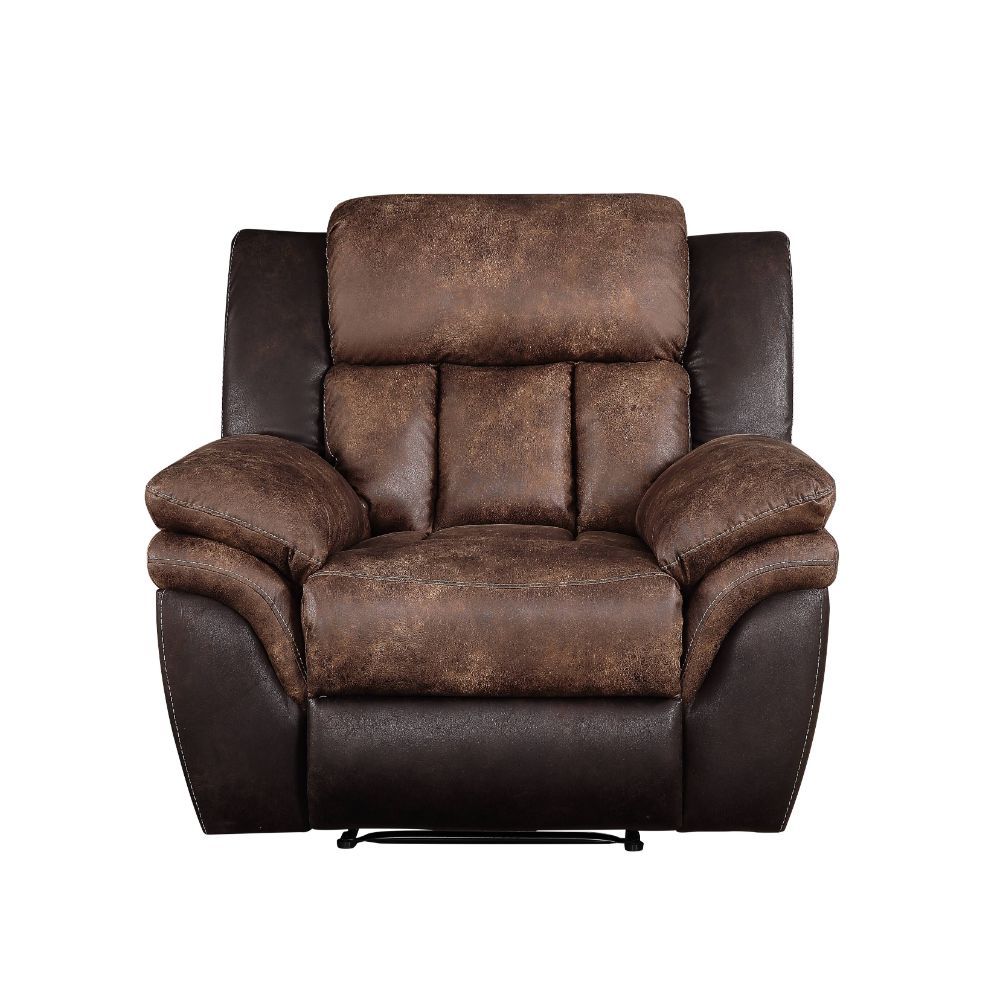 Jaylen - Reclinable - Microfibra Pulida Color Toffee y Espresso