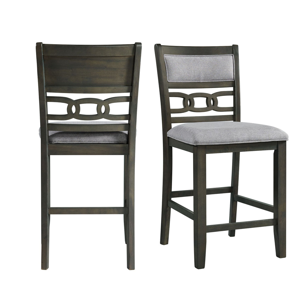 Amherst - Counter Side Chair With Fabric Cushion (Set of 2) - Gray Finish