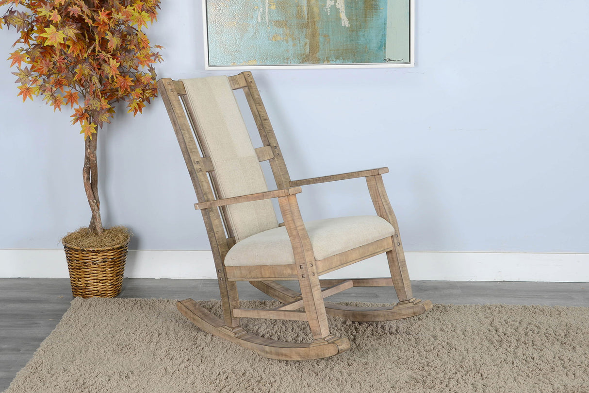 Marina - Mecedora con asiento y respaldo acolchados