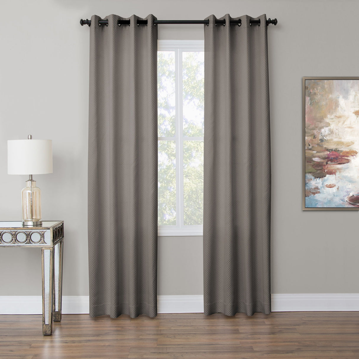 Aria - Grommet Top Panel Weighted Corners Window Treatment