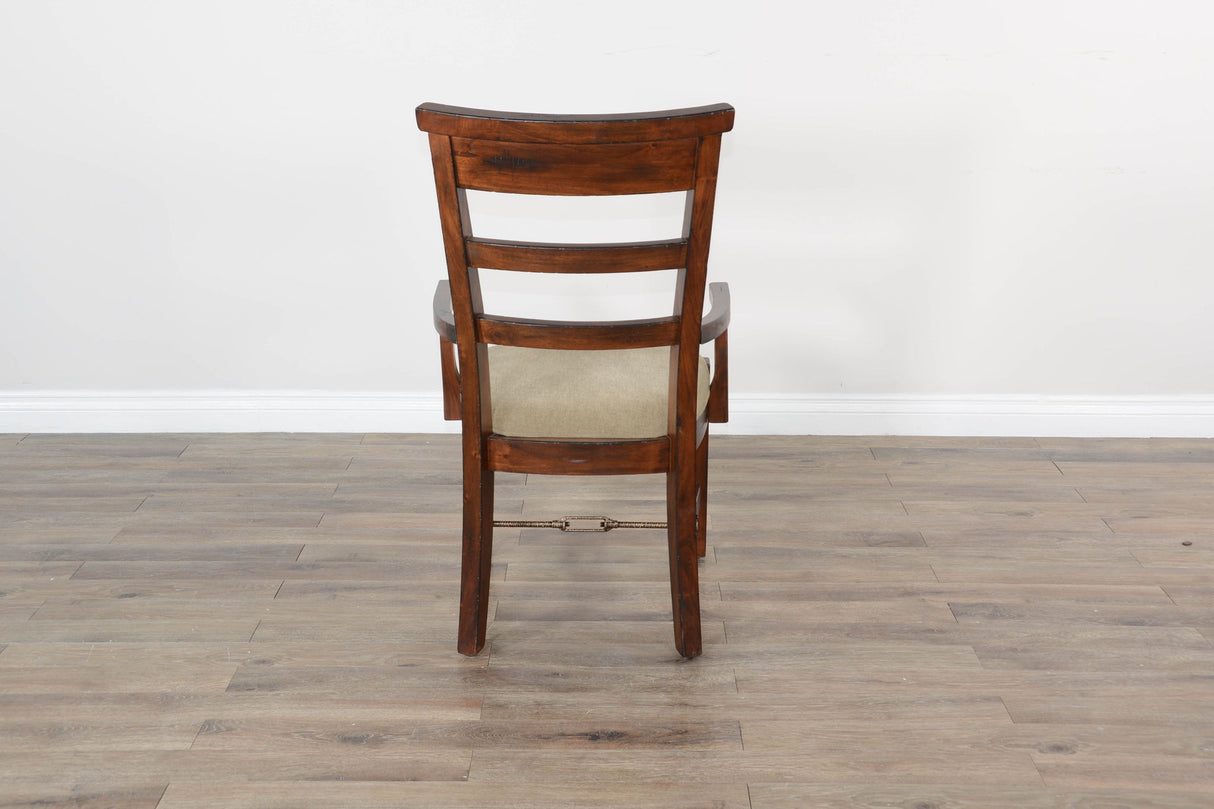 Tuscany - Arm Chair With Cushion Seat - Beige / Vintage Mocha