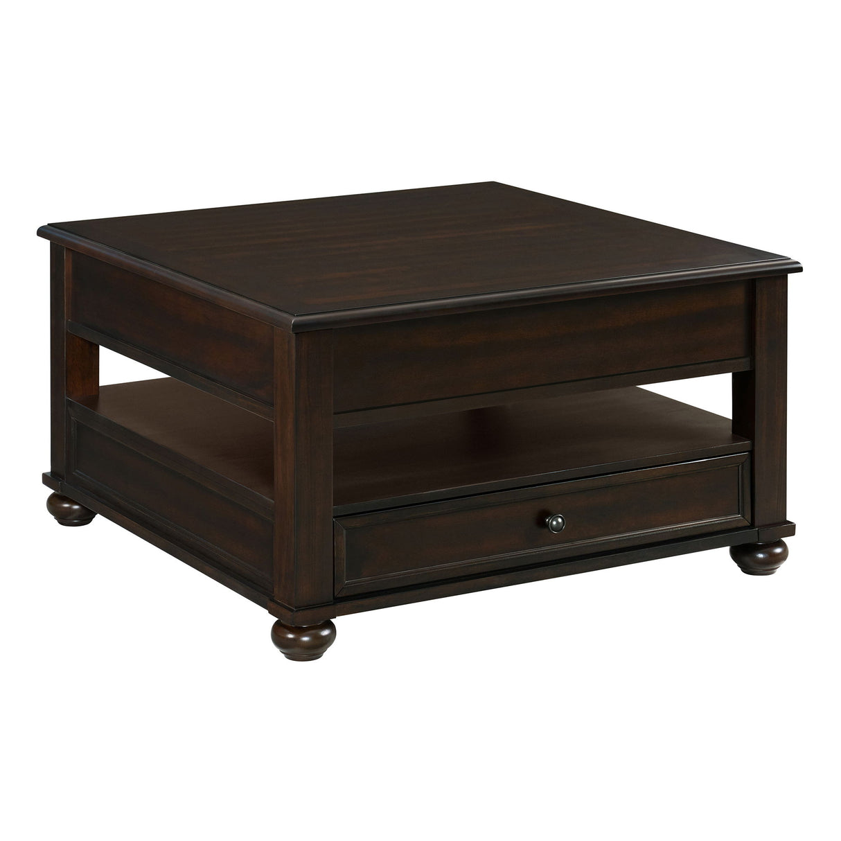 Wagner - Mesa de centro con tapa elevable y ruedas