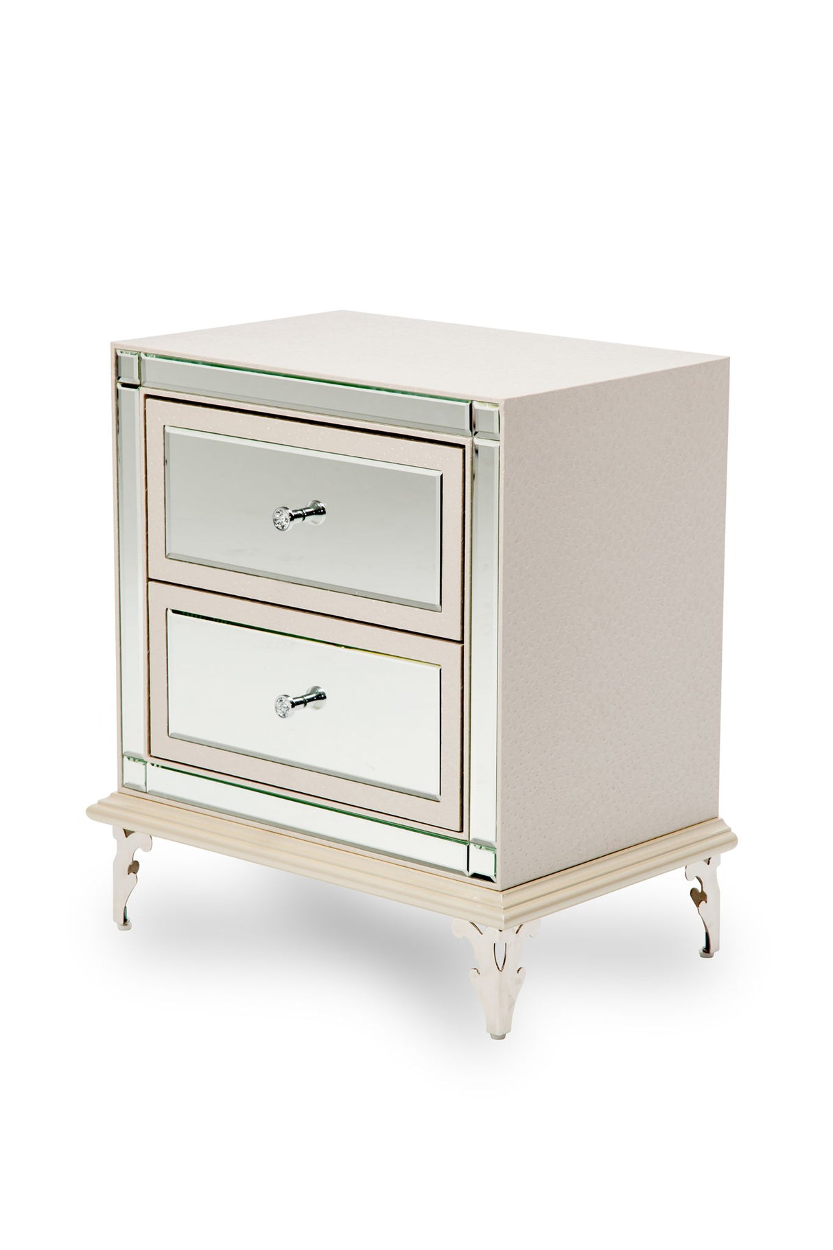 Hollywood Loft - Upholstered Nightstand - Frost