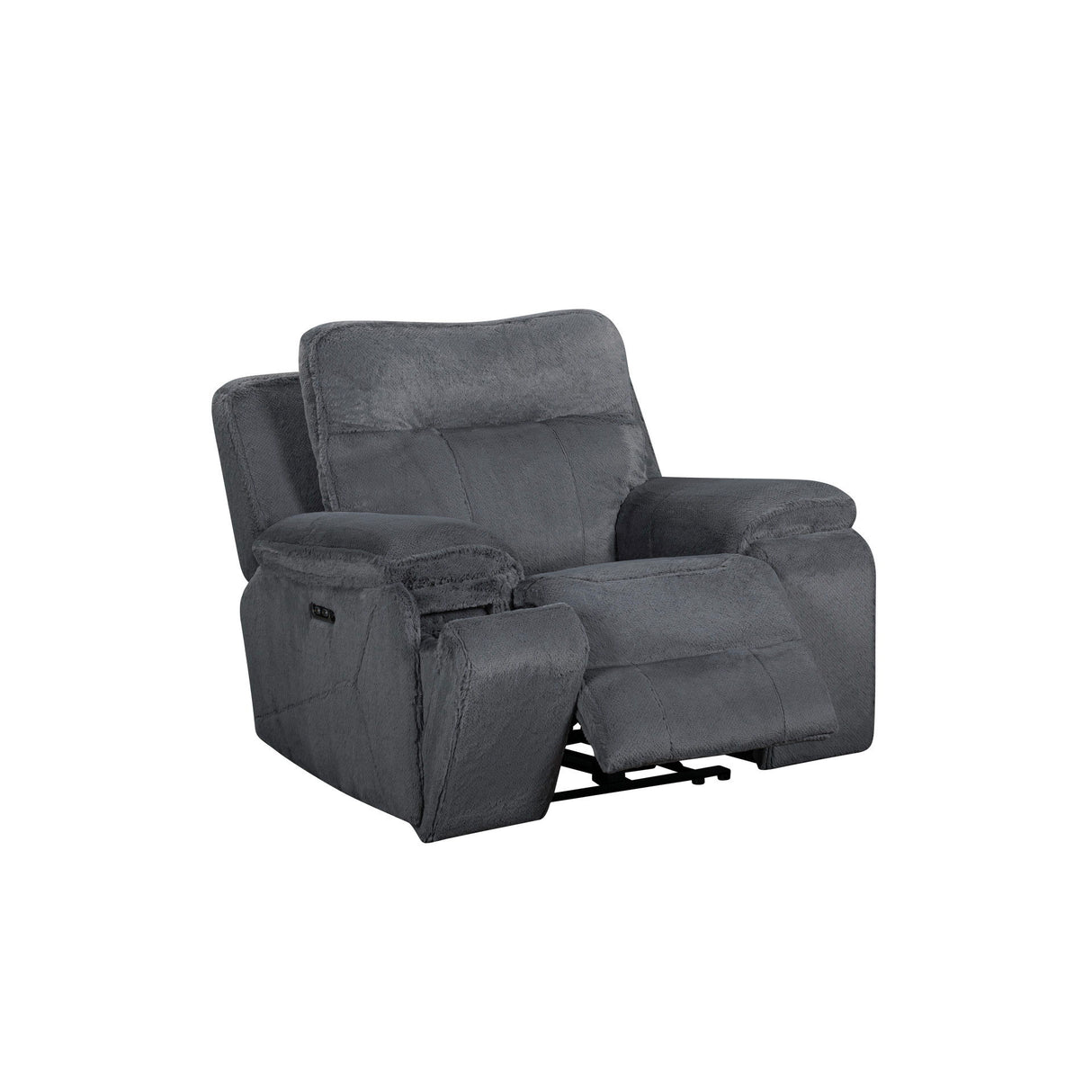 Teddy - Sillón reclinable con reposacabezas y reposapiés eléctricos - Gris
