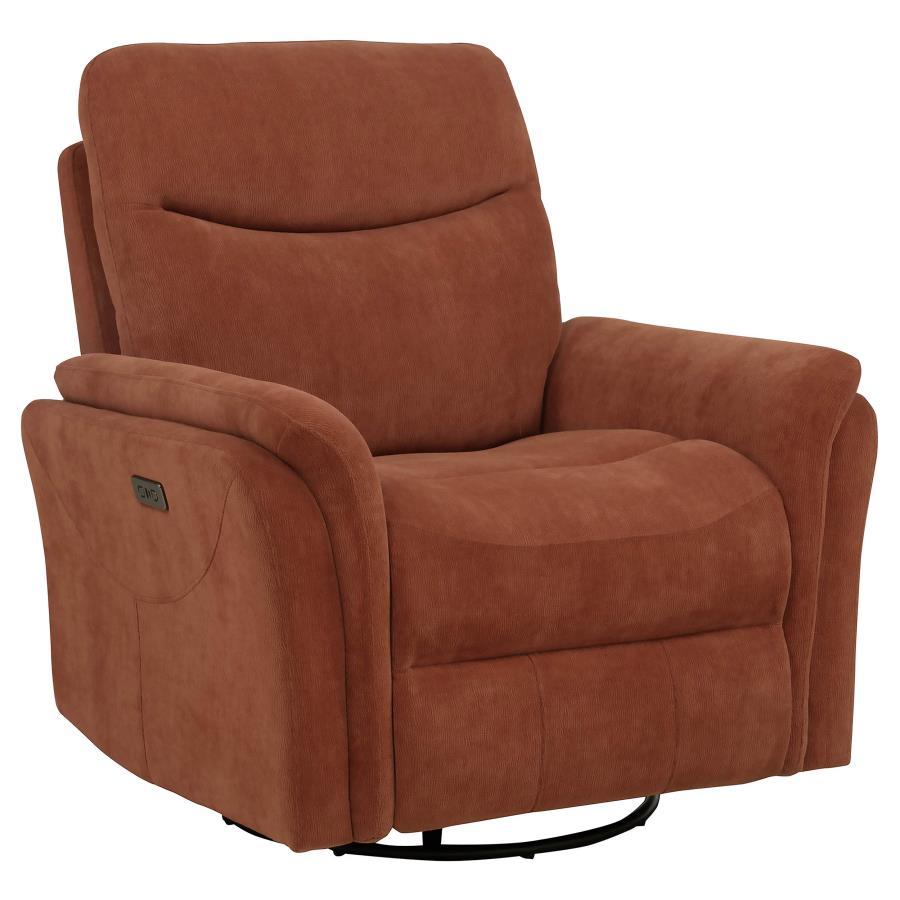 Adler - Upholstered Power Swivel Glider Recliner