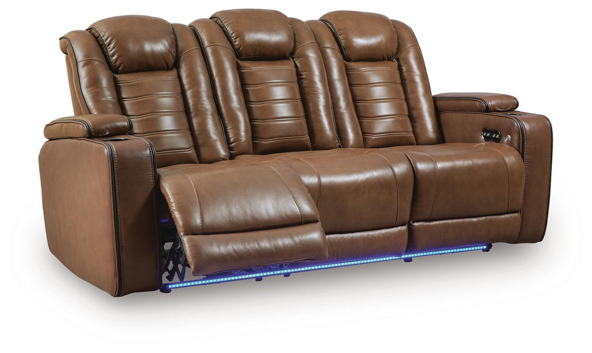 Gruaro - Sofá reclinable eléctrico con reposacabezas ajustable - Ámbar