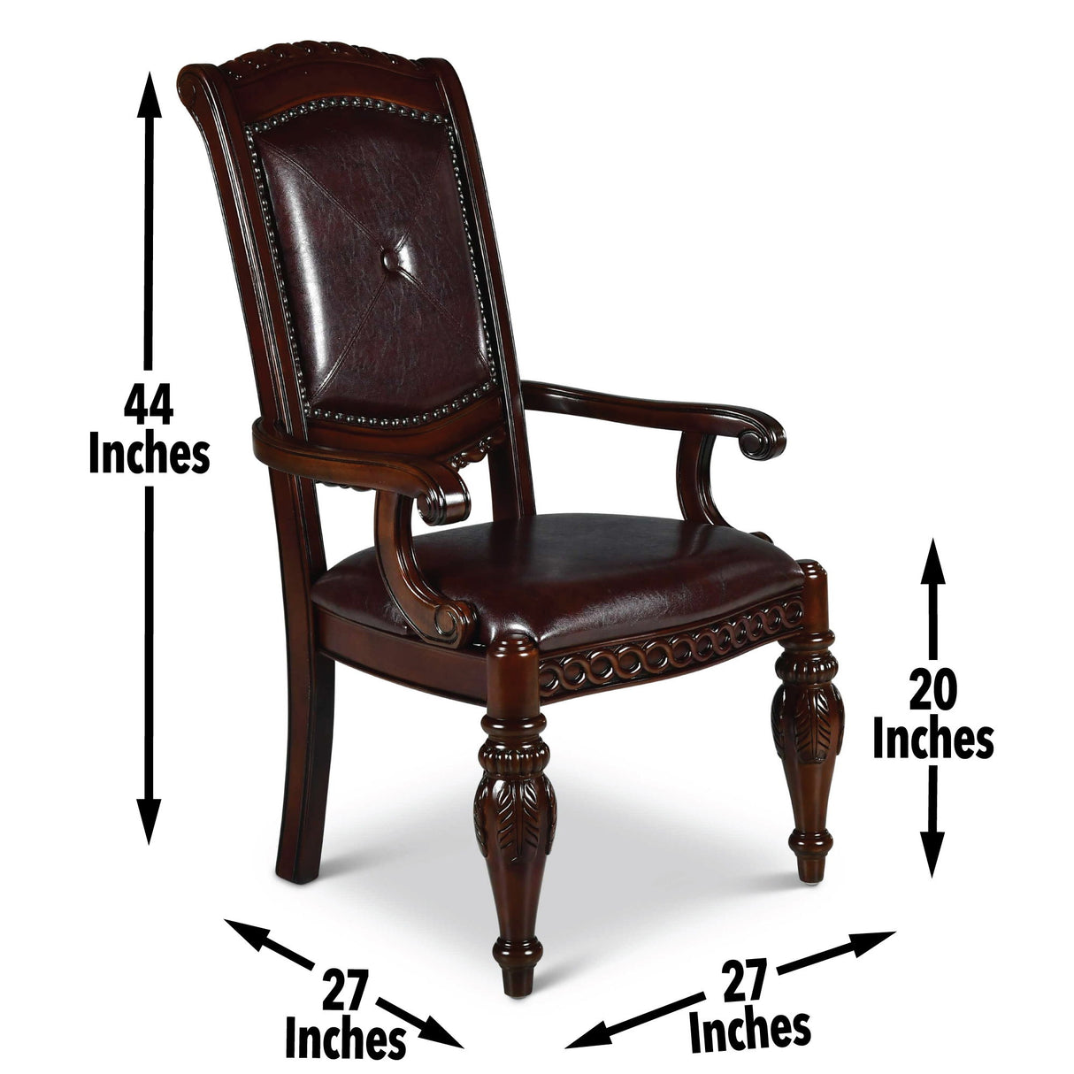 Antoinette - Arm Chair - Dark Brown alternate view 3