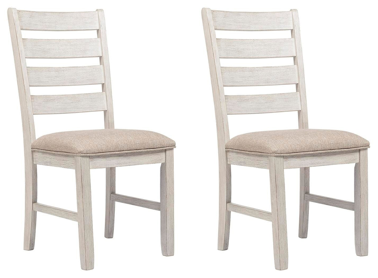 Skempton - Silla auxiliar tapizada para comedor (juego de 2) - Blanco