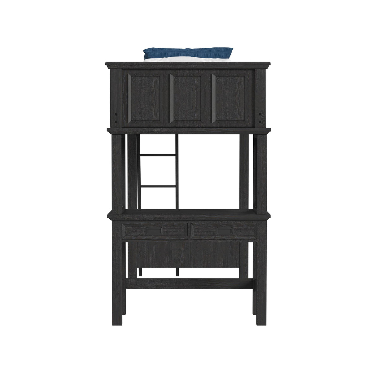 Hampton Kids - Loft Bed With Ladder And Desk With Speaker