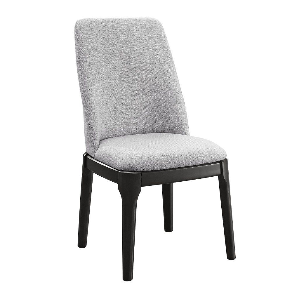 Madan - Silla auxiliar (juego de 2) - Lino gris claro y roble gris