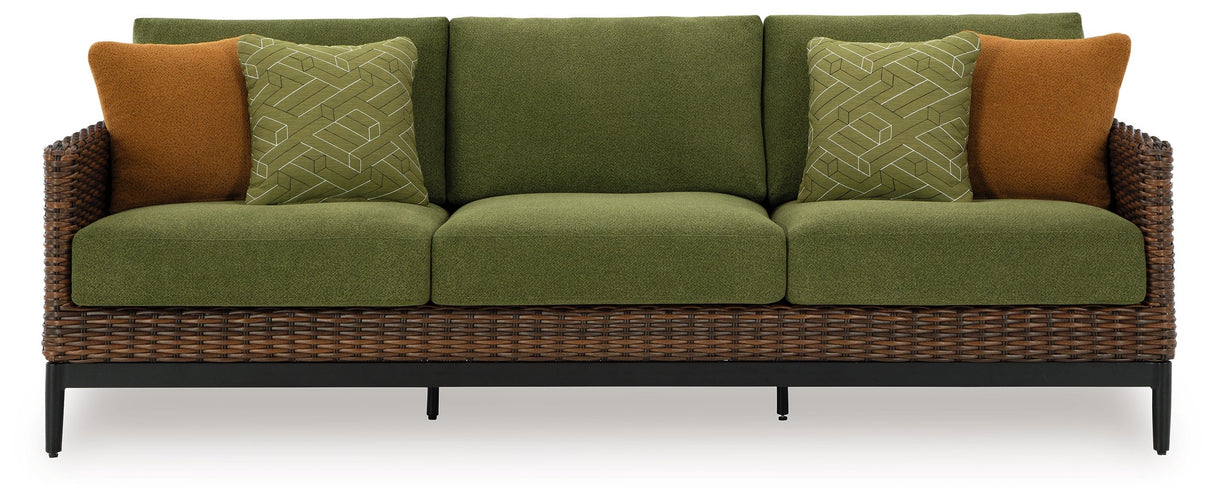 Horizon Hall - Sofa With Cushion - Brown / Green