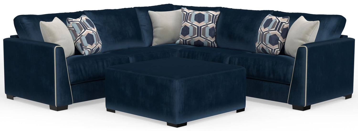 Jetson - Sectional With Comfort Coil Seat Cushions, Included Accent Pillows & Cocktail Ottoman