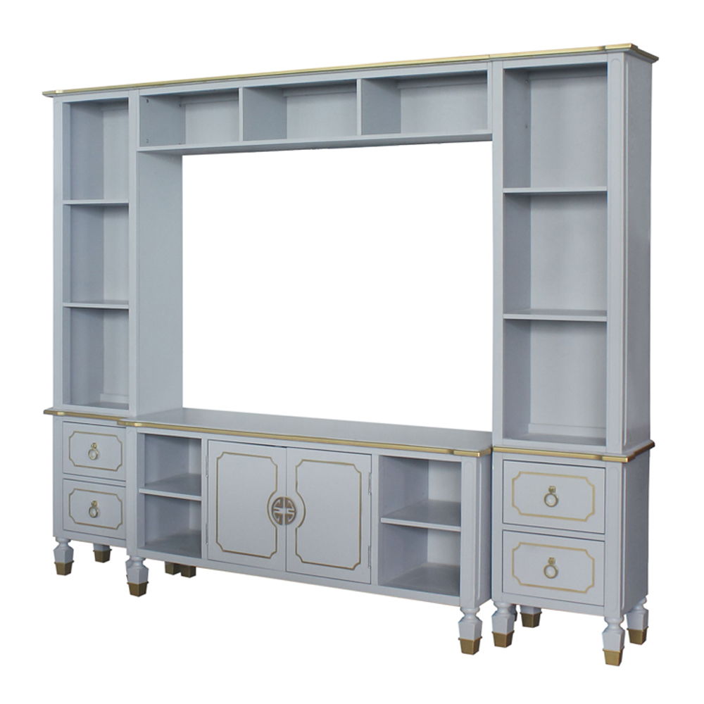 Mueble - Centro de entretenimiento Marchese - Acabado gris perla