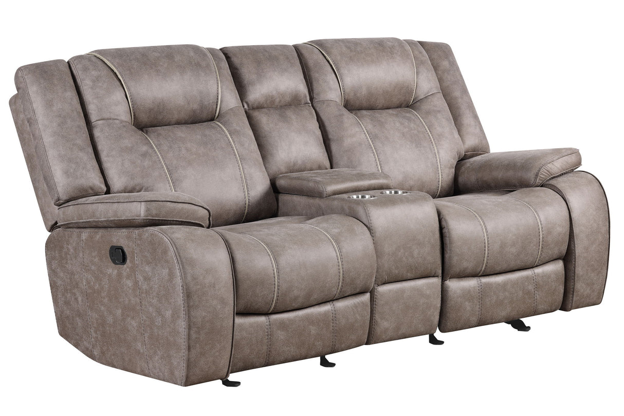 Blake - Reclining Console Loveseat - Desert Taupe