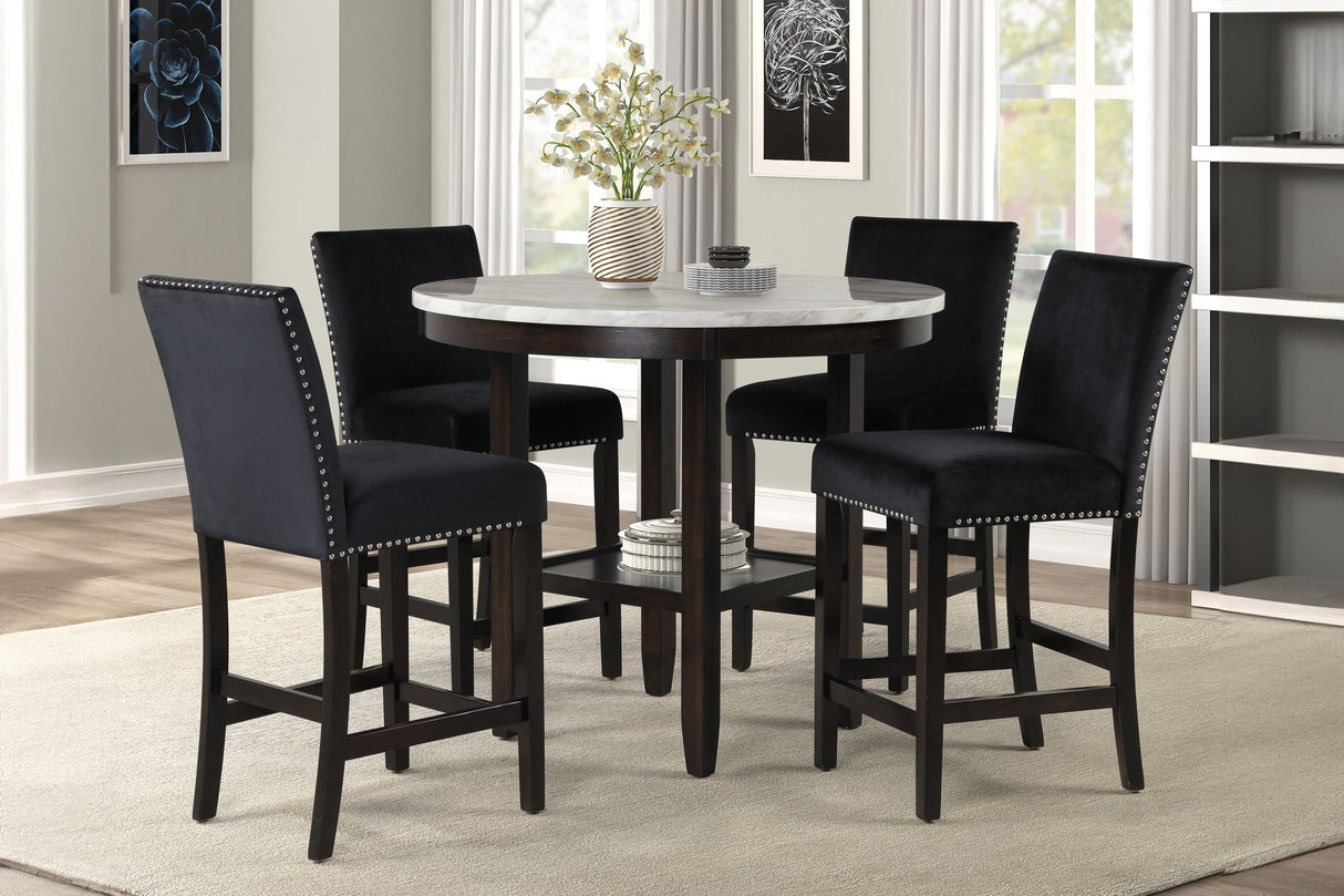 Celeste - Conjunto de mesa redonda de mostrador