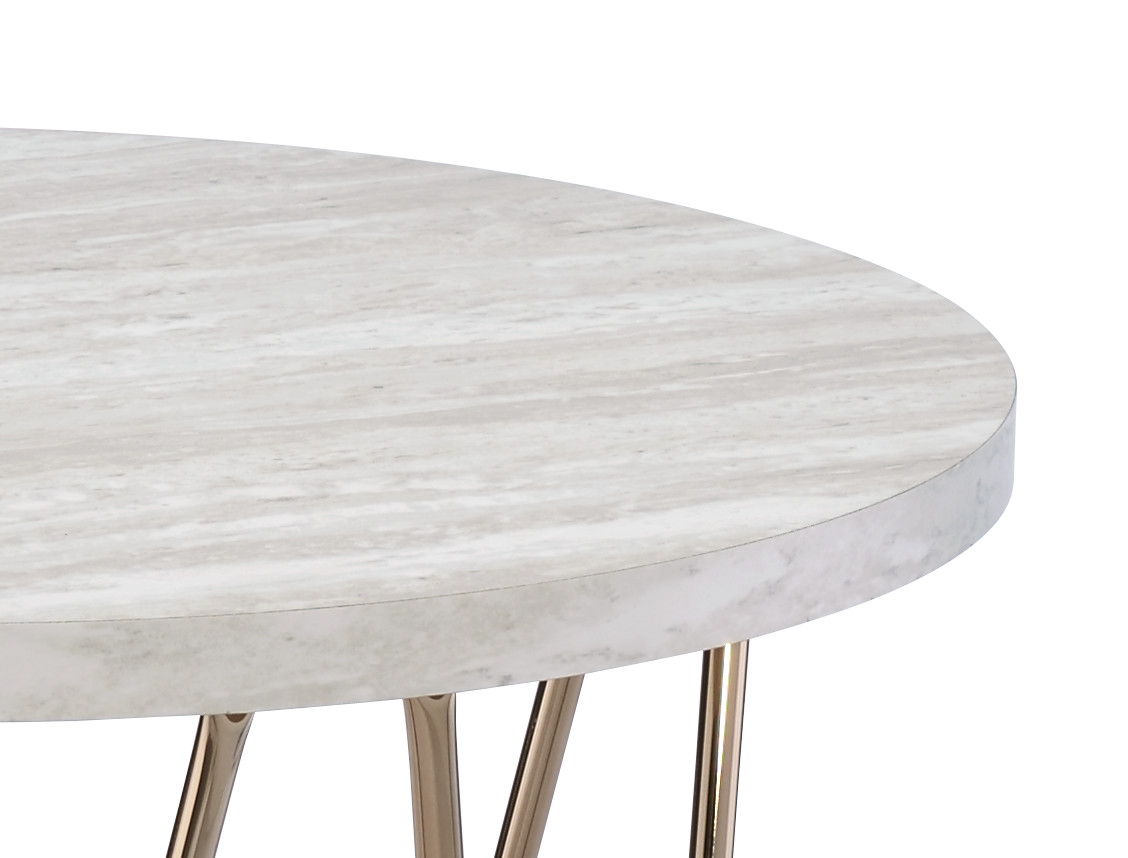 Rowyn - Mesa con cubierta de imitación mármol