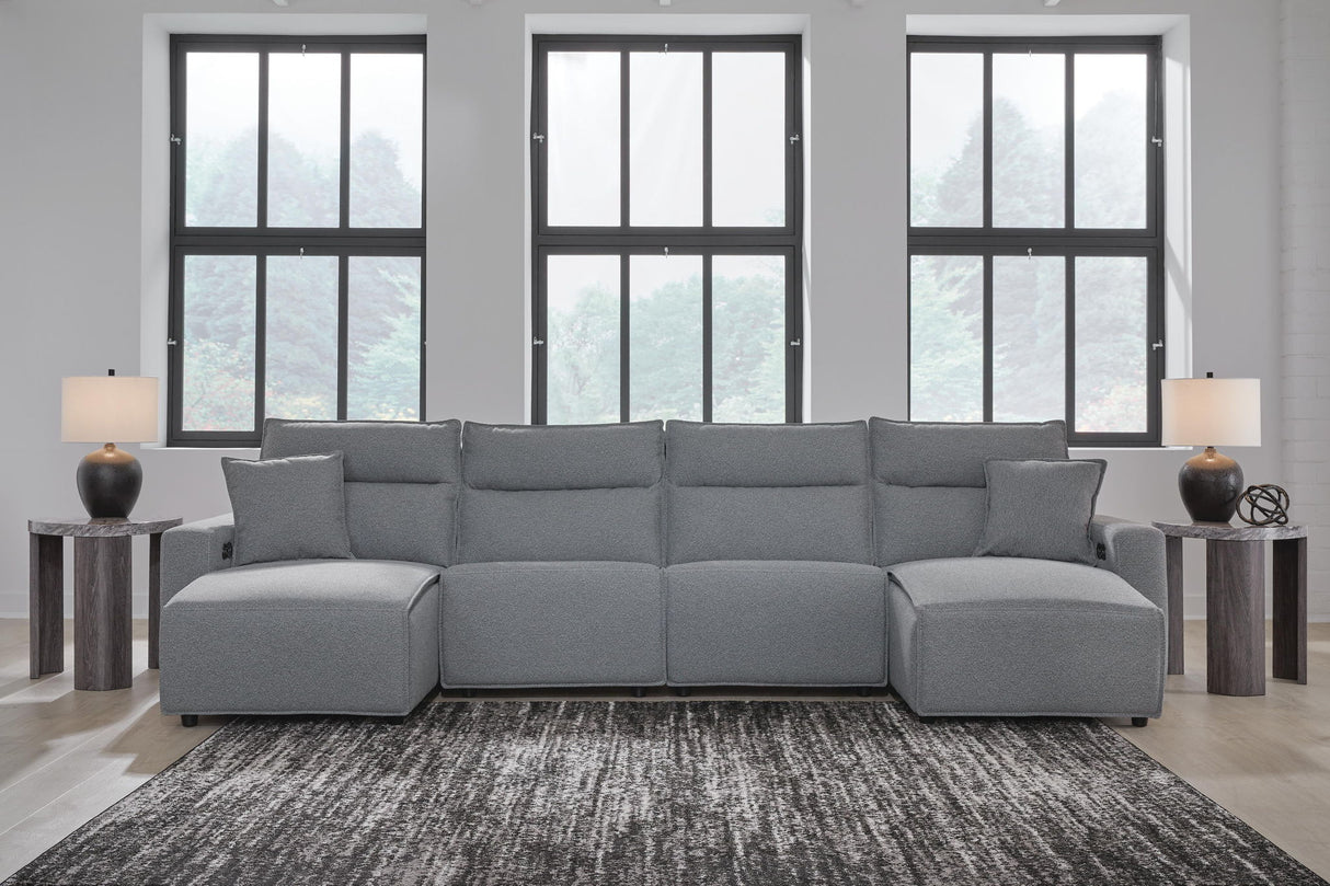 Modmax II - Seccional reclinable - Sal y pimienta