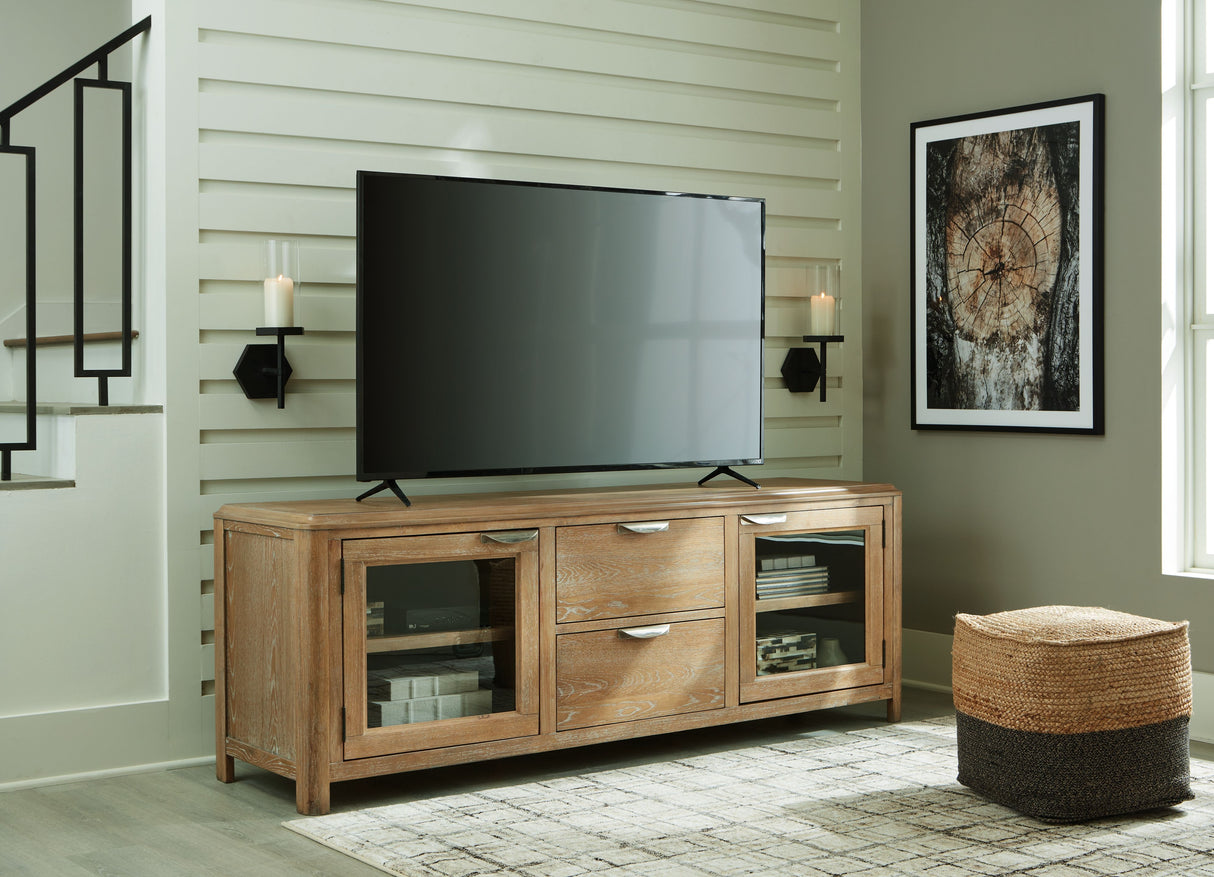 Rencott - Mueble de TV extragrande - Marrón claro