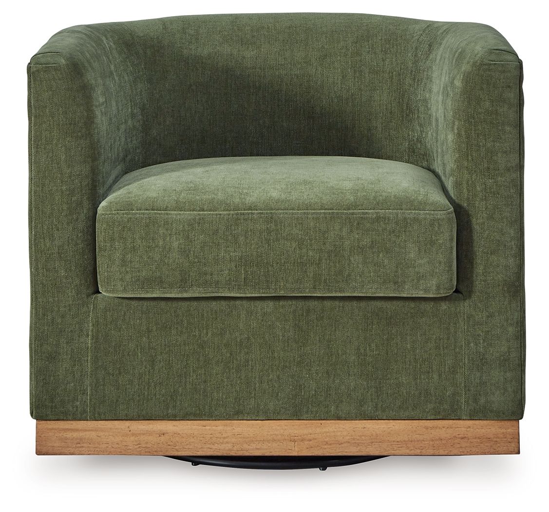 Jersonlow - Swivel Chair - Forest Green
