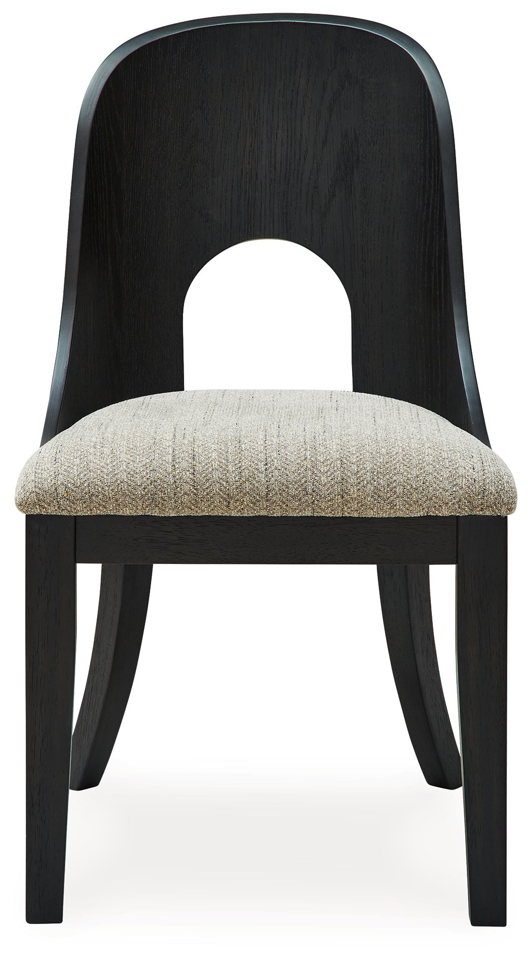 Rowanbeck - Silla de comedor tapizada (juego de 2) - Gris / Negro