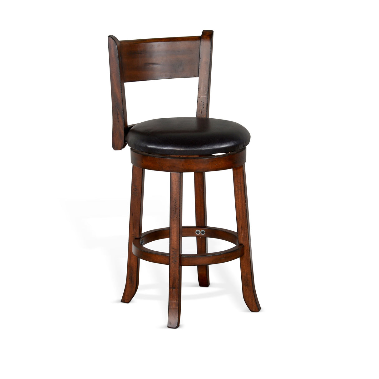 Tuscany - 24" Swivel Barstool With Cushion Seat & Back - Vintage Mocha / Black
