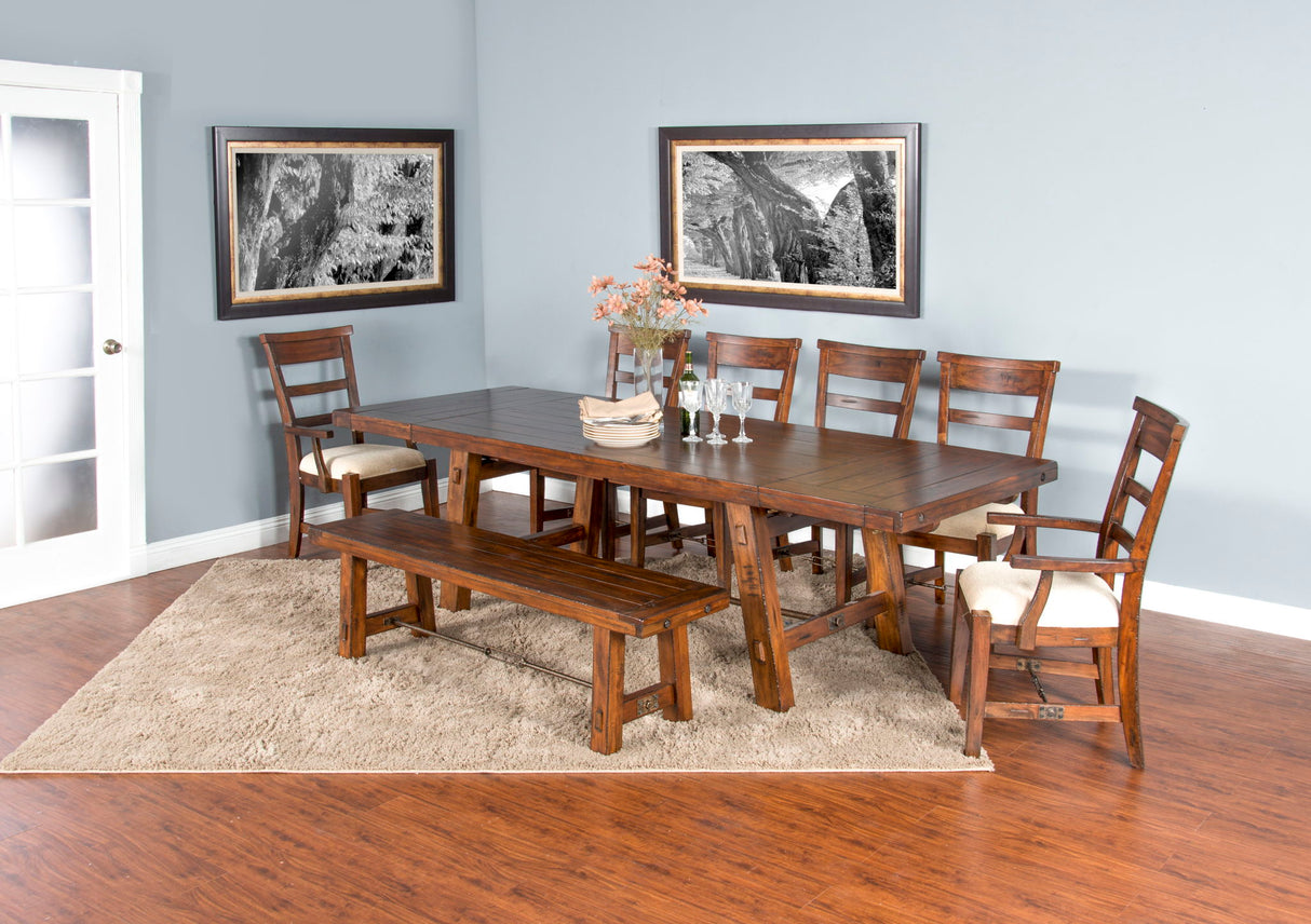 Tuscany - Dining Table With Extensions With Turnbuckle - Vintage Mocha