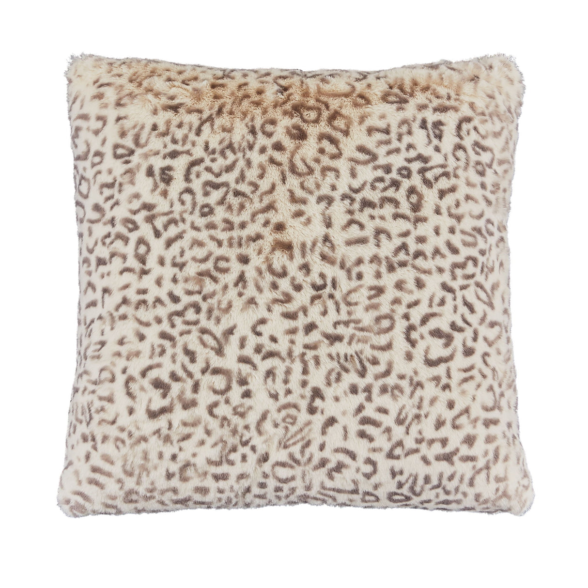 Snow Leopard - 20" Square Pillow - Natural