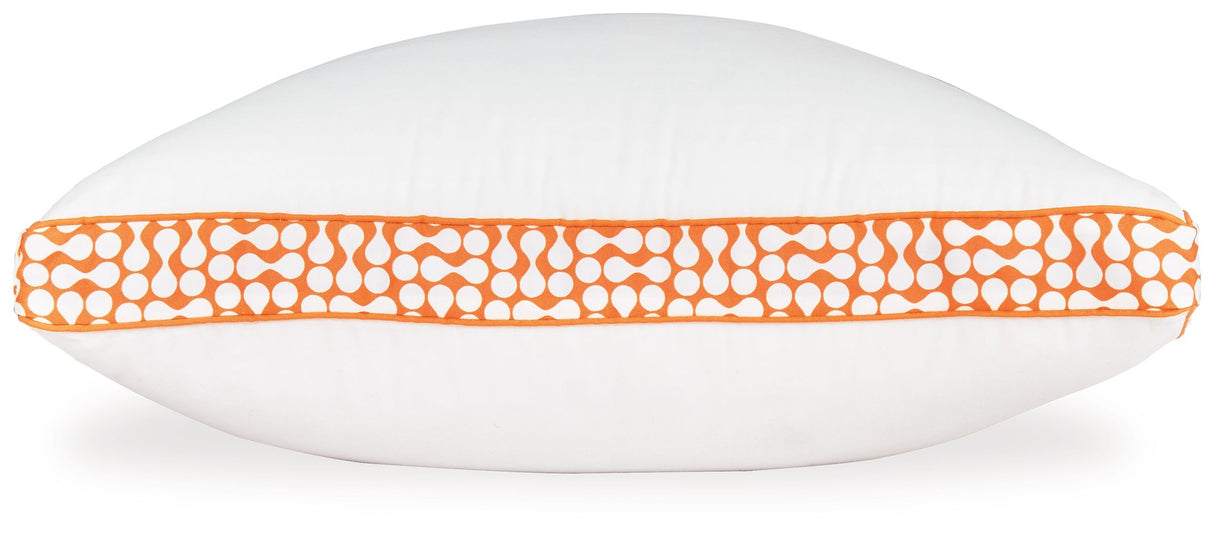 Zephyr 2.0 - 3-in-1 Pillow (Set of 6) - White / Orange