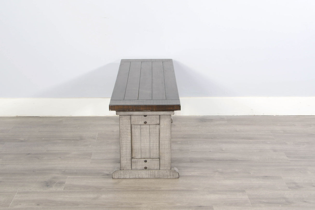 Homestead Hills - Wood Side Bench - Tobacco Leaf / Alpine Gray