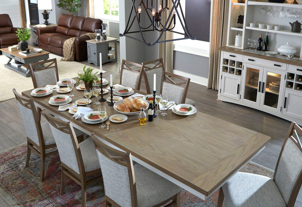 Americana Modern Dining - Trestle Extendable Dining Table - Cotton alternate view 2