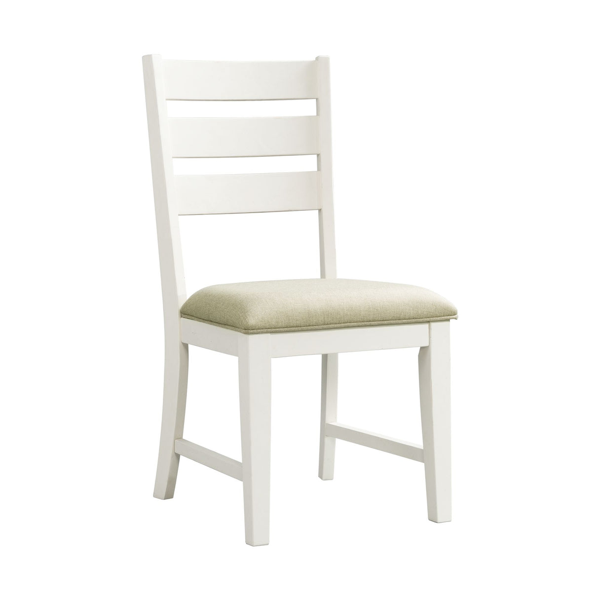 Park Creek - Silla de comedor con respaldo de escalera (Juego de 2) - Acabado blanco rústico
