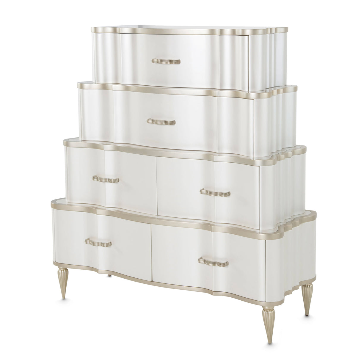 London Place - 6-Drawer Tiered Chest - Creamy Pearl