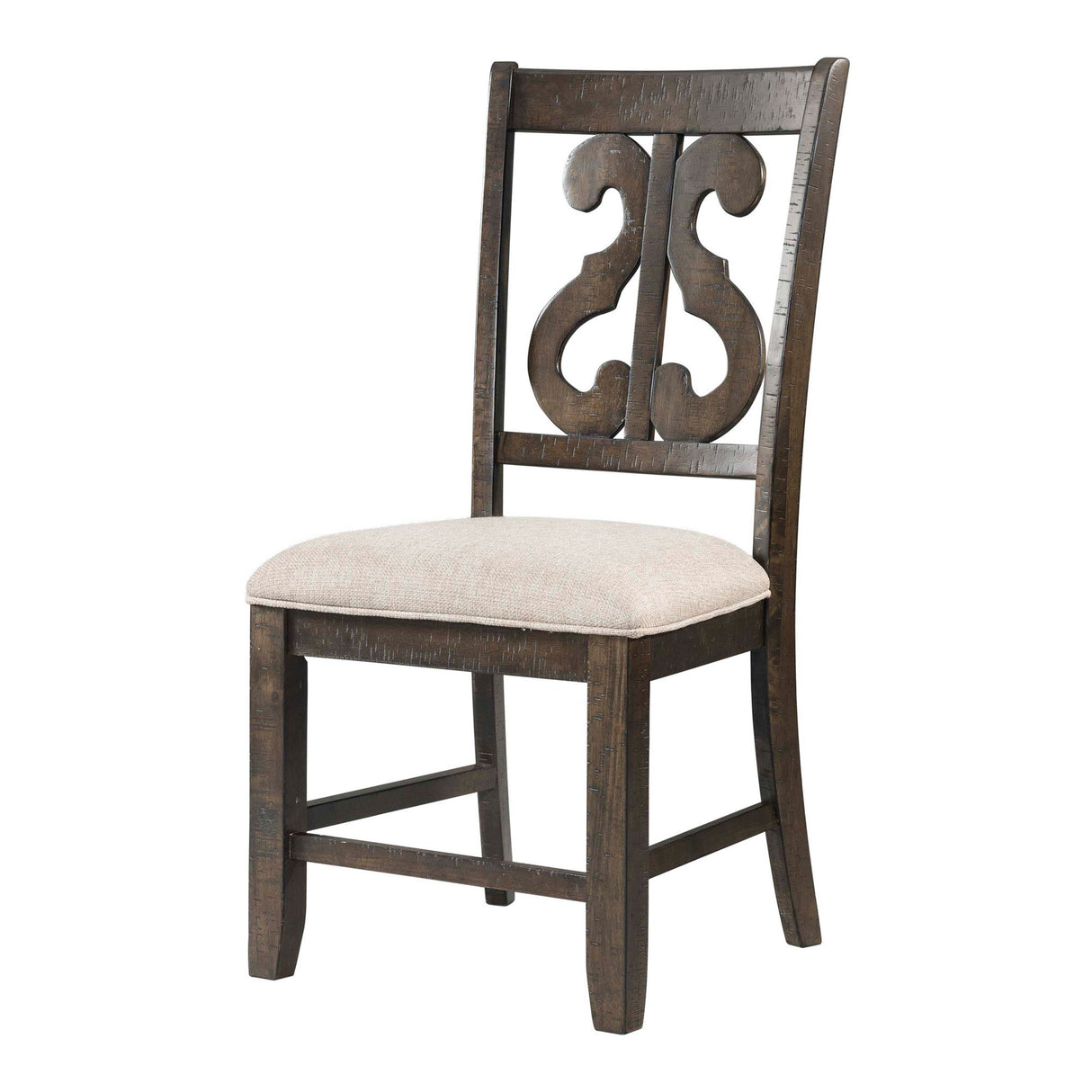 Silla con respaldo en espiral de madera - Stone (Juego de 2)