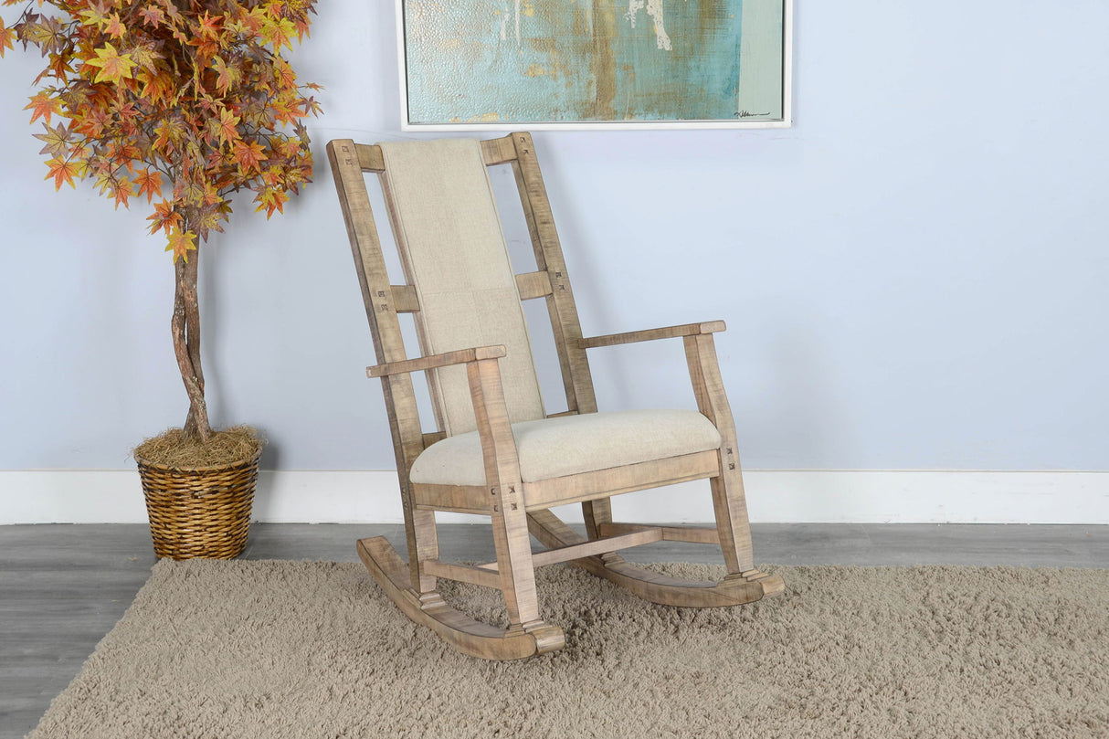 Marina - Mecedora con asiento y respaldo acolchados